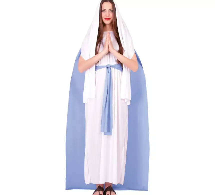 Costume da Madonna con tunica e velo per donna