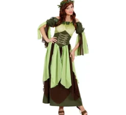 Costume da madre natura verde medievale per donna