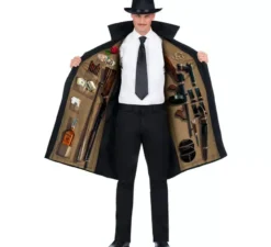 Costume da mafioso anni '70 con cappello per uomo