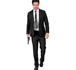 Costume da mafioso elegante nero da uomo