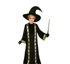 Costume da Mago nero e verde per bambini