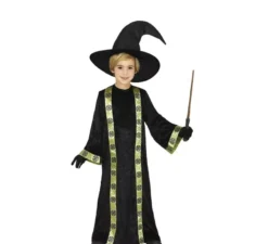 Costume da Mago nero e verde per bambini