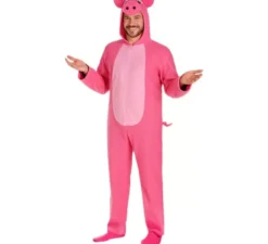 Costume da maialino rosa per un uomo