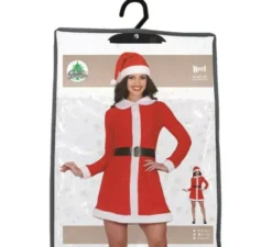 Costume da mamma natalizia con abito con colletto per donna