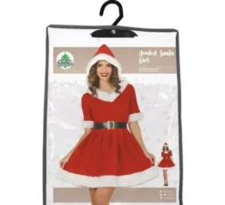Costume da mamma natalizia con cappuccio per donna