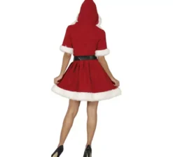 Costume da mamma natalizia con cappuccio per donna