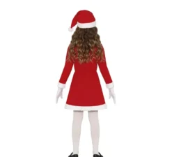 Costume da mamma natalizia con cintura nera per bambina