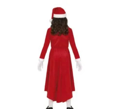 Costume da mamma natalizia in abito lungo per bambina
