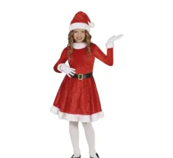 Costume da mamma natalizia invernale per bambina