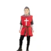 Costume da mantello da guerriero medievale rosso per bambini