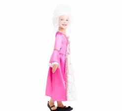 Costume da marchesa vintage rosa per bambina
