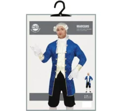 Costume da marchese distinto blu per uomo
