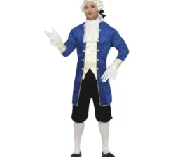 Costume da marchese distinto blu per uomo