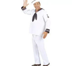 Costume da marinaio bianco anni '50 da uomo