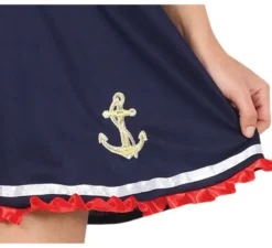 Costume da marinaio di cabina vintage blu per donna