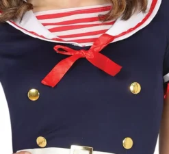 Costume da marinaio di cabina vintage blu per donna