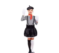 Costume da Mimo a righe per bambina