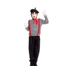 Costume da mimo a righe per bambino