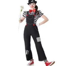 Costume da mimo divertente a righe per donna
