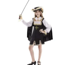 Costume da moschettiere blu per bambina