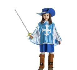 Costume da Moschettiere Blu per bambina