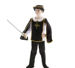 Costume da moschettiere blu per bambino