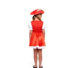 Costume da moschettiere rosso per bambina