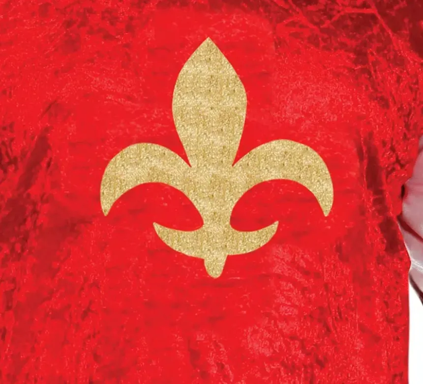 Costume da moschettiere rosso per uomo