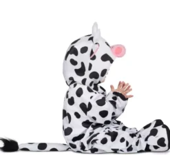 Costume da mucca con cappuccio e coda per bimba e bambina