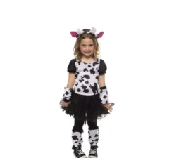 Costume da mucca maculata con tutù per bambina