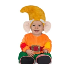 Costume da Nano Arancione con cappello per neonato e bambino