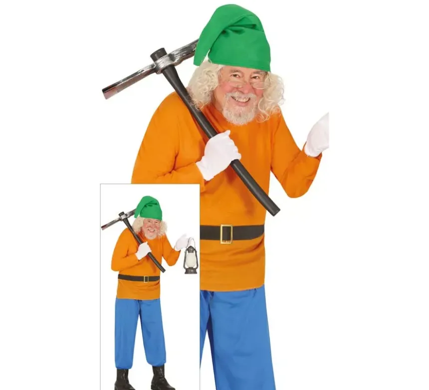 Costume da nano arancione per uomo