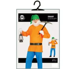 Costume da nano arancione per uomo