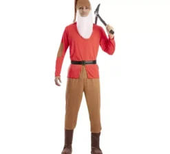 Costume da nano rosso delle fiabe per uomo
