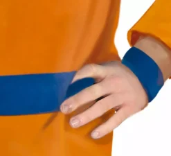Costume da ninja anime arancione e blu per teenager