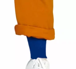Costume da ninja anime arancione e blu per teenager