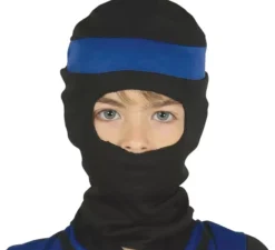 Costume da ninja blu e nero per ragazzo