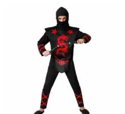 Costume da ninja drago rosso per uomo