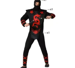 Costume da ninja drago rosso per uomo