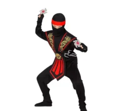 Costume da Ninja Kombat con armi rosso per bambino