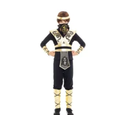 Costume da Ninja Kombat Serpente nero e oro per bambino