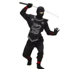 Costume da ninja nero per ragazzi
