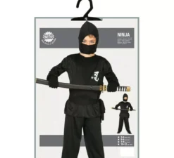 Costume da ninja nero per ragazzo