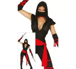 Costume da ninja nero per una donna