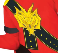 Costume da ninja rosso per ragazzo
