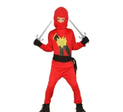 Costume da ninja rosso per ragazzo