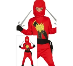Costume da ninja rosso per ragazzo