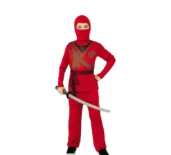 Costume da ninja rosso per ragazzo