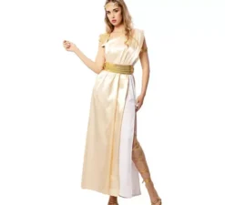 Costume da nobile romano deluxe beige per donna