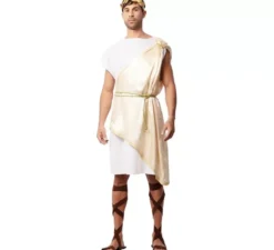Costume da nobile romano deluxe beige per uomo